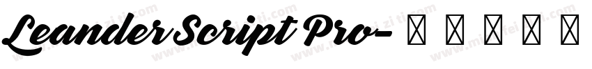 Leander Script Pro字体转换